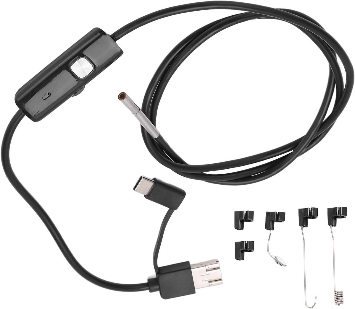 HD Endoscoopcamera met 3,9 mm lens, waterdicht IP67, 6 LED-lampen, 70 graden kijkhoek, ideaal voor inspecties en onderhoud, 5 meter flexibele kabel