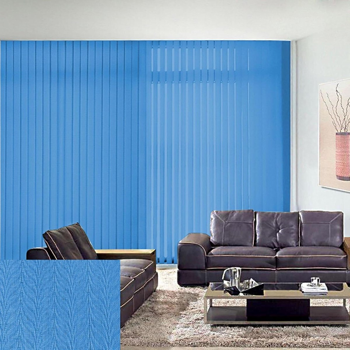 Verticale jaloezieën - Stoffen lamellen - Raamdecoratie - Natuurlijk materiaal - 30x230 cm