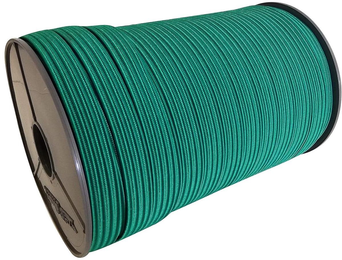 Rubberen Touw - Expanderband Elastiek - Bevestigen en Zekeren - Platte Constructie - 30 Meter - Groen