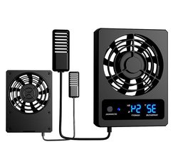 Terrarium Ventilator - Koeler Reptiel - Frisse Lucht - Automatisch Vochtbeheer - 113 x 85 cm - Zwart
