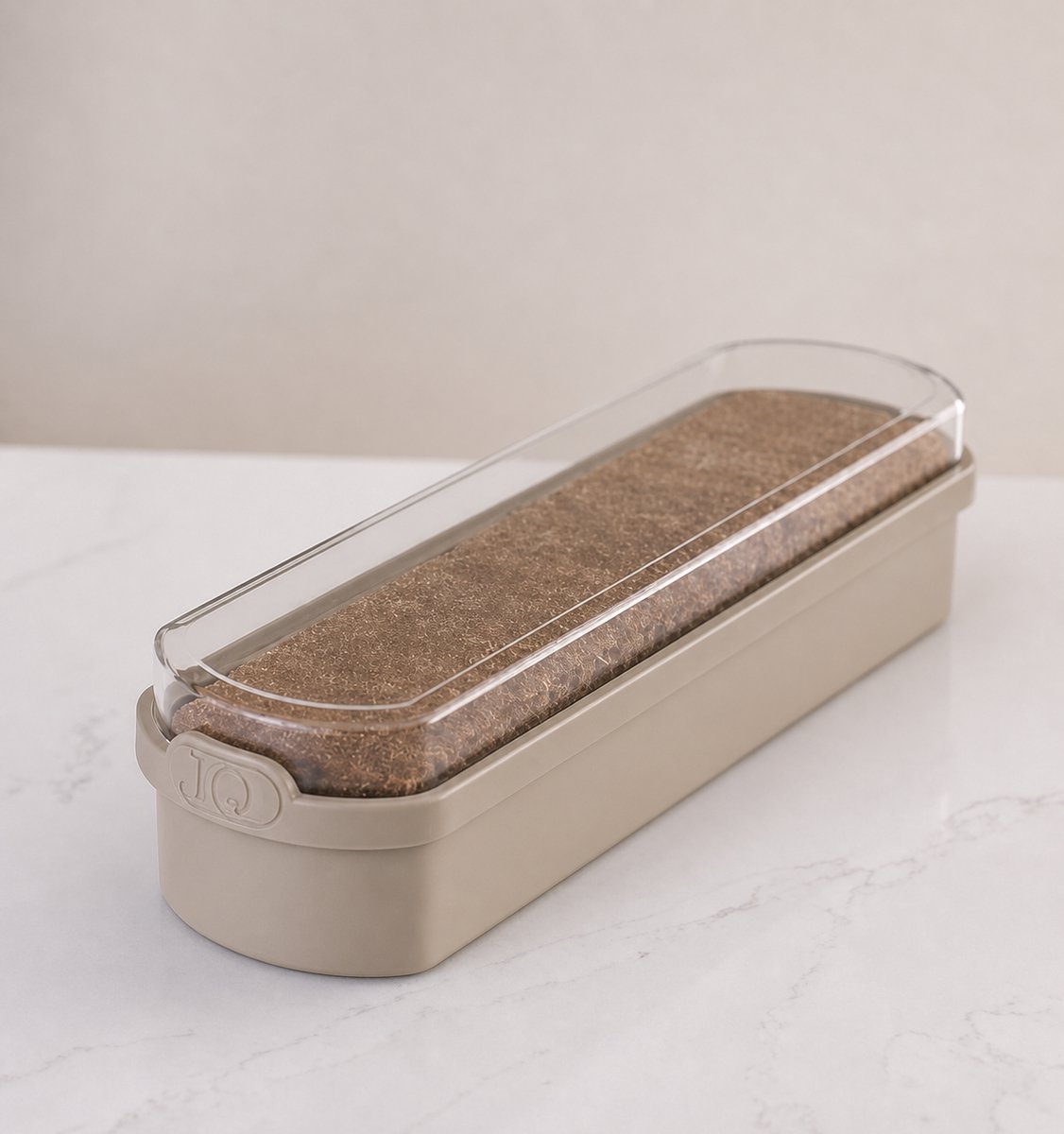 JQ Liv Ontbijtkoek bewaardoos Beige/Taupe - 100% Luchtdicht - Altijd verse ontbijtkoek of peperkoek!