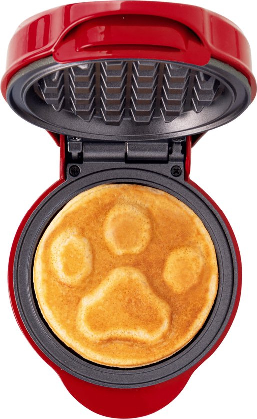 Bestron Wafelijzer - APP500R - 550W - Paw Patrol mini wafel - Hondenpoot vorm - Marshall - Rood - 5 jaar garantie van Bestron — afbeelding 4