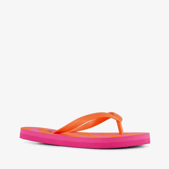 Kinder teenslippers oranje roze - Maat 28