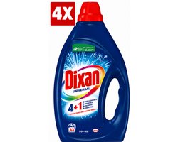 4 x Dixan - Vloeibaar wasmiddel - Universeel - 33 wasbeurten