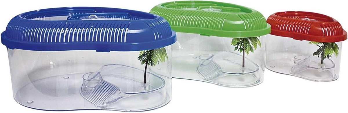 Reptielen Eiland - Krabbenbak - Verblijf Inrichten - Met Oprit - 35 cm - Meerkleurig