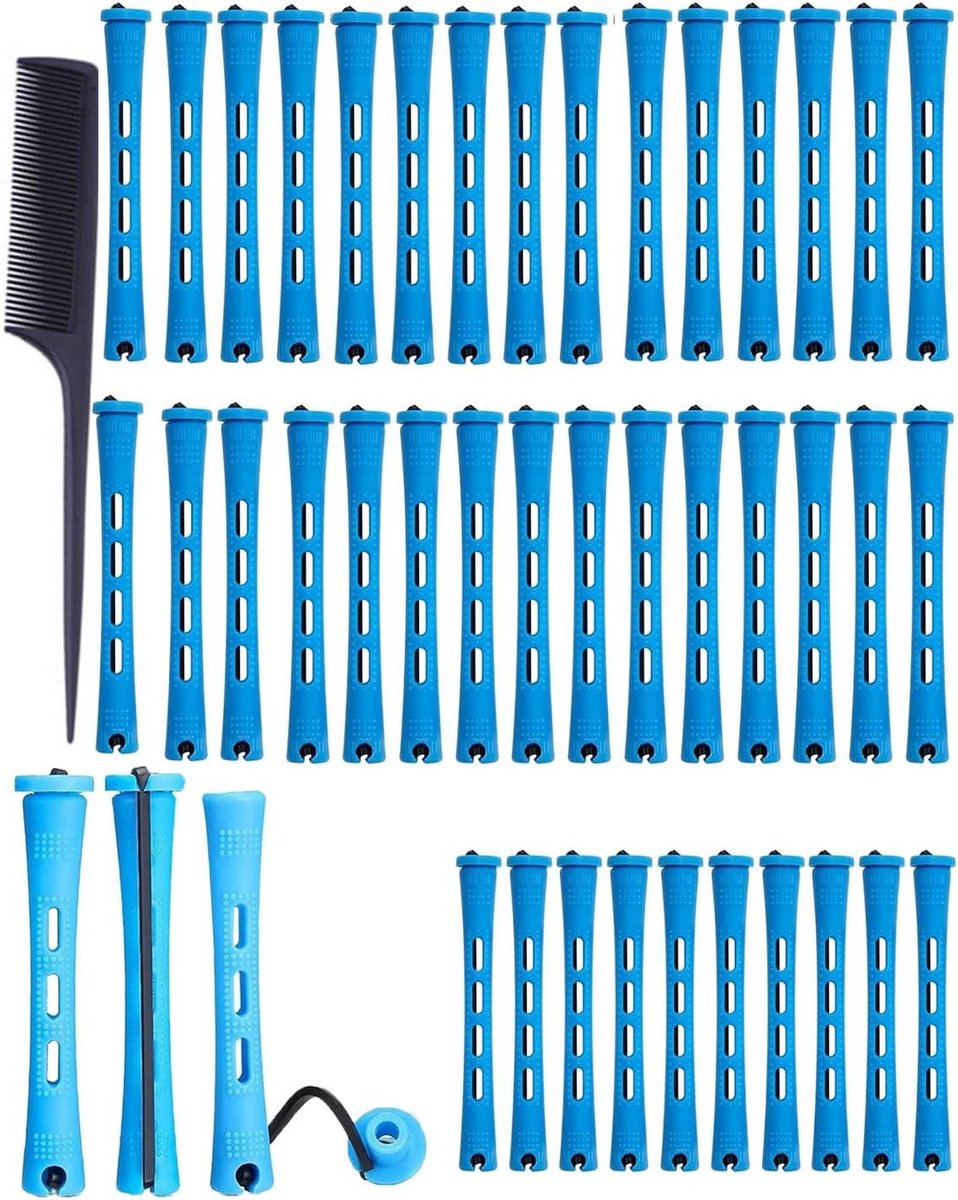 40 Kleine Haarrollers Zonder Hitte met Kam voor Kort en Lang Haar