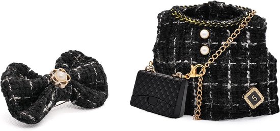 Poppenkleding set - Accessoires voor poppen - Creatief spelen - Luxe chique stijl - 17 cm poppen - Zwart — afbeelding 4