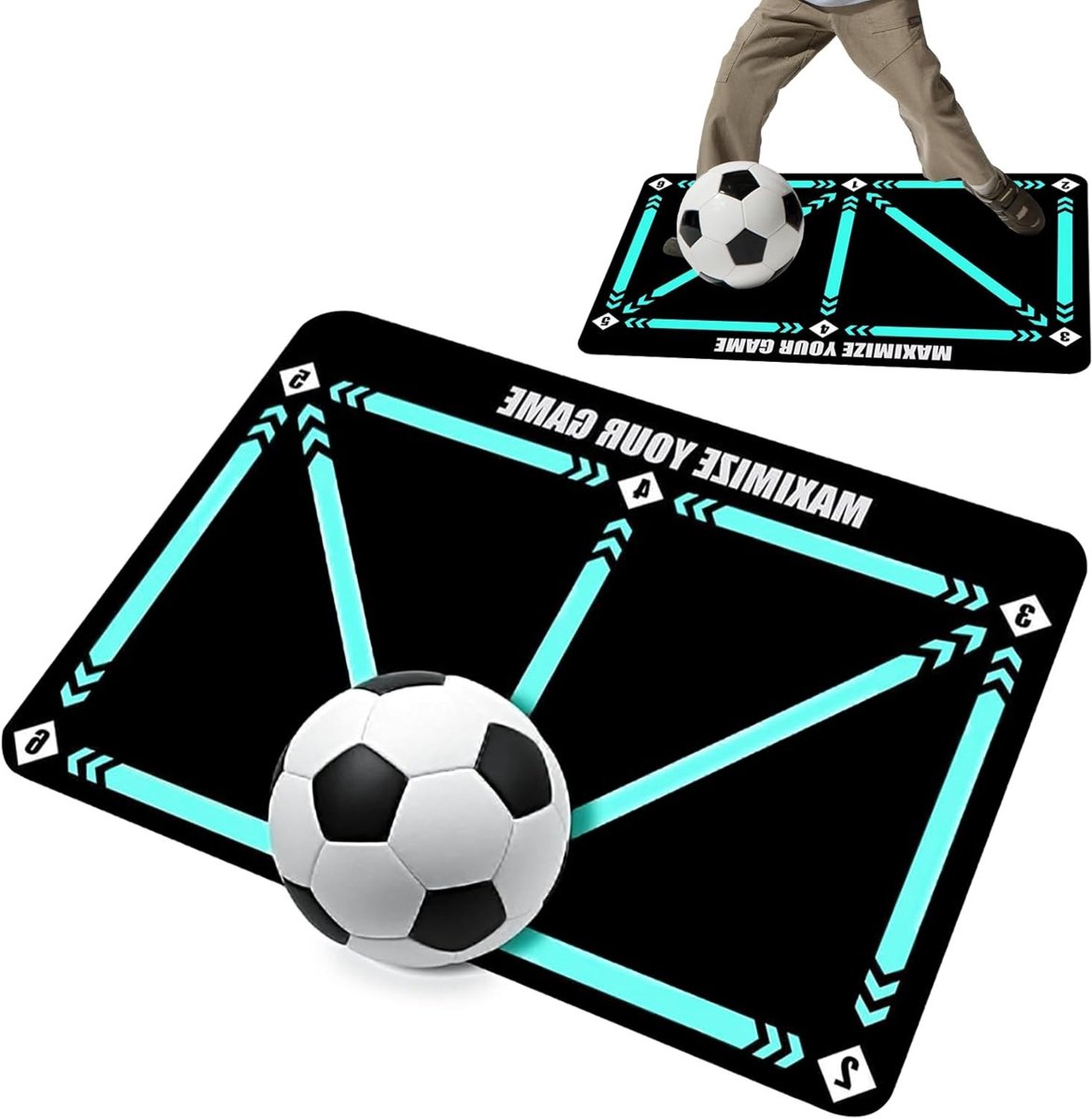 Voetbal Trainingsmat 60 x 90 cm - Antislip, Schokabsorberend en Ideaal voor Balcontrole en Oefeningen