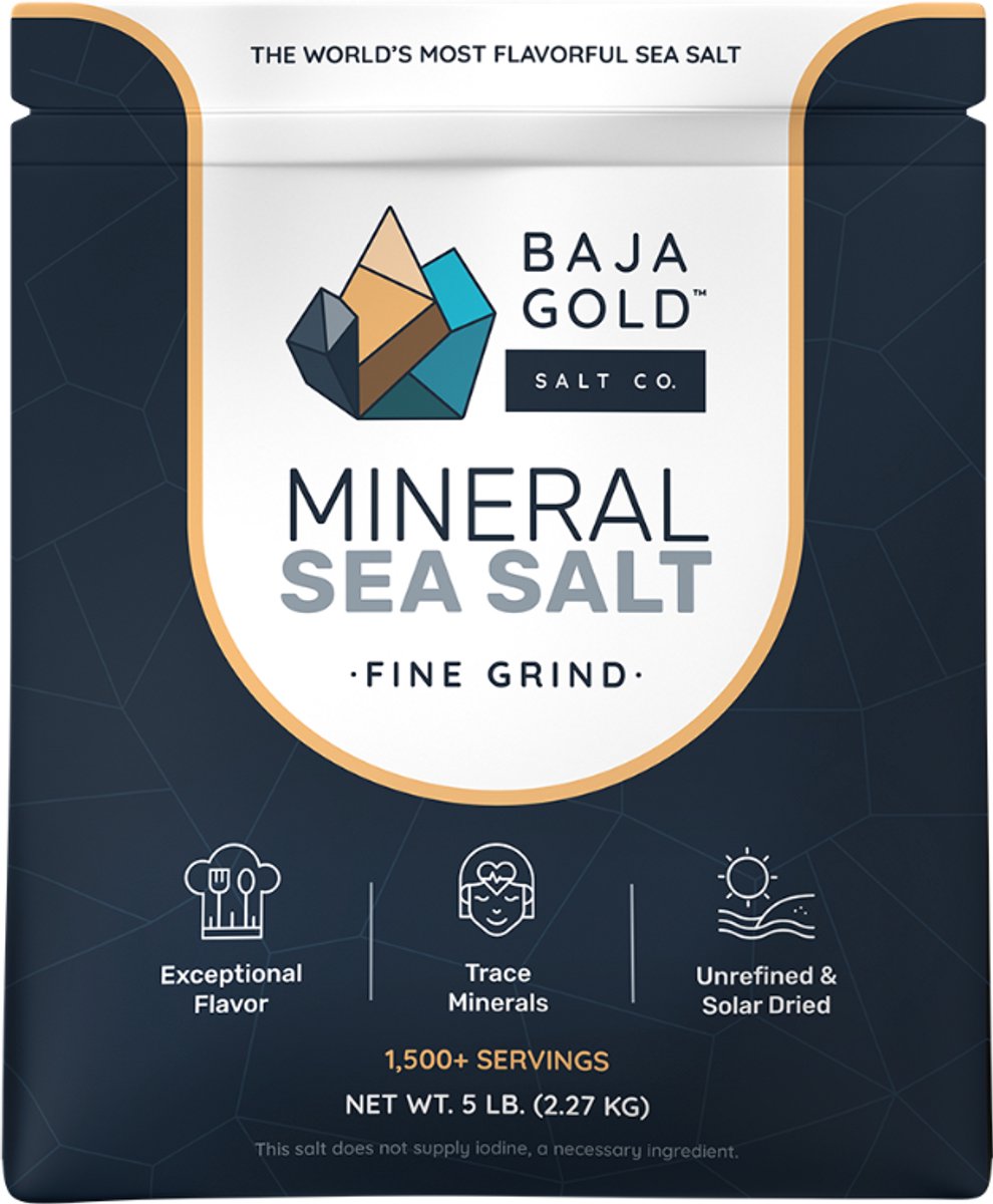Baja Gold Mineral Sea Salt - Fine Grind – Mineraal Zeezout Ongeraffineerd – 2.27 kg