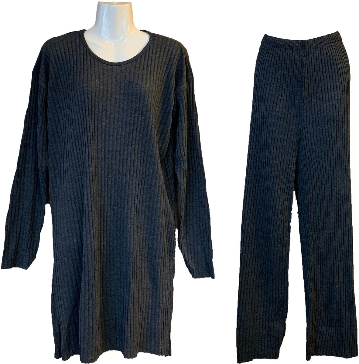 Dames Pyjamaset Zwart - XL
