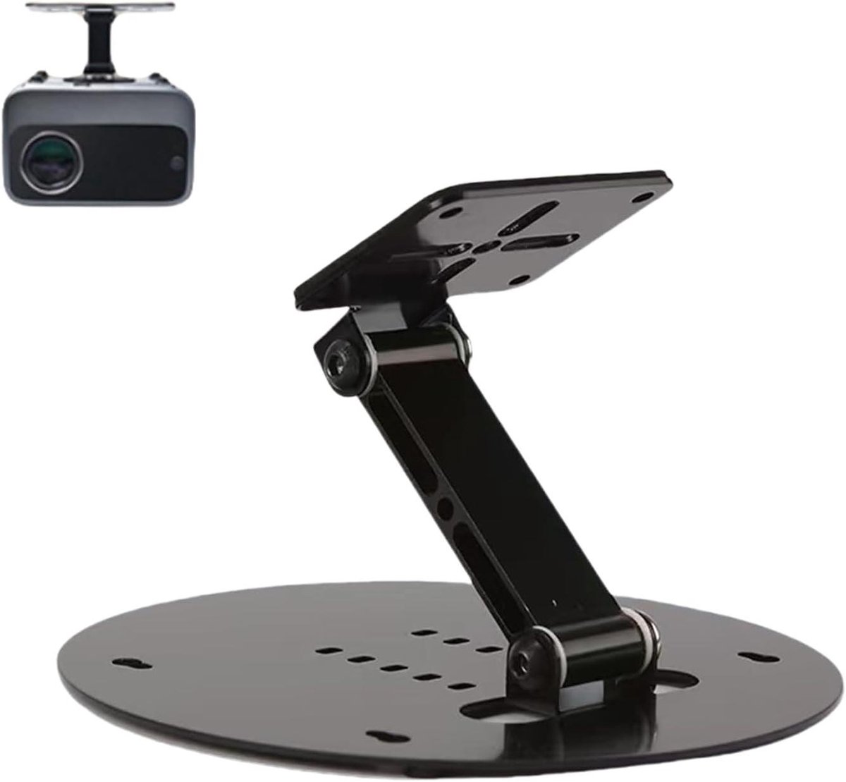 Beamer Standaard - Projector Statief - Filmavonden Thuis - Opvouwbaar Metaal - 16x16x9 cm - Zwart
