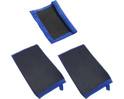 Klei polijst set - Reinigingshandschoenen poetsdoek - Auto lak reinigen - Microvezel materiaal - 2 stuks handschoenen 1 doek - Blauw
