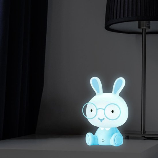 Nachtlamp Konijn - Decoratieve lamp - Slaapkamer decoratie - Instelbare helderheid - 263 cm - Blauw — afbeelding 2