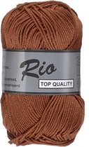 Lammy yarns Rio katoen garen - beertjes bruin (055) - naald 3 a 3,5 mm - 1 bol