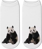 Enkelsokken Panda - Pandaberen enkelsokken - Fotoprint - Unisex Maat 36-41