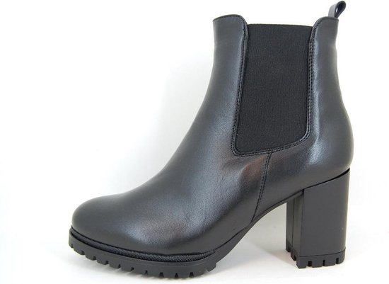Stravers - Comfortabele Trendy Chelsea Boots met Hak. Enkellaarzen Grote Maten