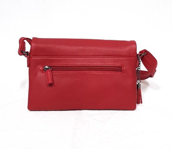 Sac Bandouli re Plat David Jones Rouge Pochette bol