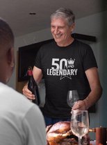 50 JAAR T SHIRT | VERJAARDAG | fifty and Legendary | Kado Cadeau Tip | Voor Mannen en Vrouwen | Unisex | Maat L