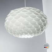 B.K.Licht - Hanglamp - kinderkamer lamp - met 1 lichtpunt - witte hanglamp - babykamer - DIY puzzel lamp - E27 fitting - excl. E27