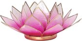 Lotus Sfeerlicht Roze-Lichtroze Goudrand