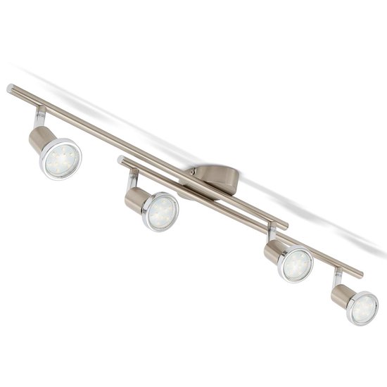 B.K.Licht - Plafonnier - LED spots - 4 lumiéres - GU10 incluses - orientable  - plafond