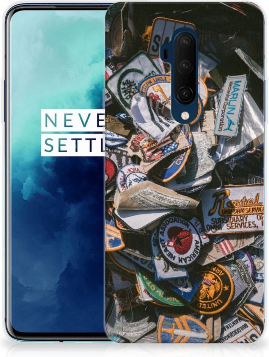 OnePlus 7T Pro Siliconen Hoesje met foto Badges