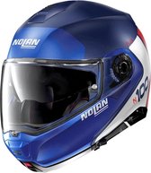 Nolan N100-5 Plus Distinctive 29 Flat Imperator Blue White Red Systeemhelm - Motorhelm - Maat L