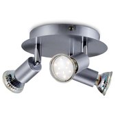 B.K.Licht - Plafonnier LED - 3 ampoules 3W - GU10 incluses - éclairage d'appoint - spots pour salon et chambre à coucher