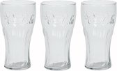 Coca Cola Contour Glazen | 3 Stuks | Drinkbekers | Glazen Beker | Drinkglas | Longdrinkglas| 35cl