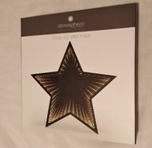 Led - ster spiegeleffect 29x27 cm zwart 2x