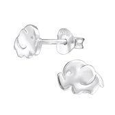 Joy|S - Zilveren baby olifant oorbellen 8 x 6 mm