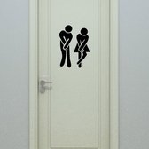 Sticker Decoratie Vintage Wall Sticker Bathroom Decor Toilet Door Vinyl Decal Transfer Vintage Decoration Quote Wall Art