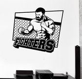 3D Sticker Decoratie Woondecoratie Mode Muur Vinyl Sticker Vechtsporten Vechter Sport Fan voor Mannen Gym Decal Verwijderbare Decals GW-105