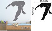 3D Sticker Decoratie Vissen Duiken Muursticker Zeebodem Home Decor Verwijderbaar Surfen Zwemmen Vinyl Wall Art Decal voor woonkamer - DIVE2 / Small