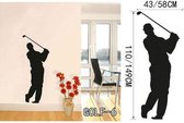 3D Sticker Decoratie Playing Golf Vinyl Wall Stickers  Vinyl Decals Living Room Wall Art Mural Modern Style Interior Design Home Decor - GOLF6 / Large
