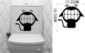 3D Sticker Decoratie Mooie badkamer Wc-stickers Stoel Teken Herinnering Citaat Woord Belettering Art PVC Washroom Stickers Home Decor - MTT23 / Small