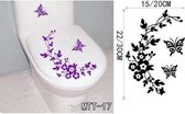 3D Sticker Decoratie Mooie badkamer Wc-stickers Stoel Teken Herinnering Citaat Woord Belettering Art PVC Washroom Stickers Home Decor - MTT17 / Large