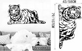 3D Sticker Decoratie Mode Dier Tijger Patroon Karakter Woonkamer Vinyl Carving Muurtattoo Sticker Interieur Adesivo De Parede Slaapkamer - Tiger11 / Small