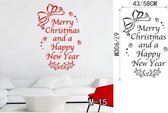 3D Sticker Decoratie DIY Home Decor Sneeuwvlok Klokken en Sneeuwpop Kerstbal Muurstickers Raamdecoratie Verwijderbare raamstickers - Black / Large