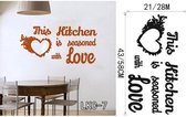3D Sticker Decoratie Keuken House of Love Vinyl Muursticker Keuken Vinyl Decals voor Familie LKC Home Decor Wanddecoratie - LKC7 / Large