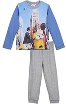 Minions - 2-delige Pyjama-set - Model "Minions in Las Vegas" - Blauw / Grijs - 98 cm - 3 jaar