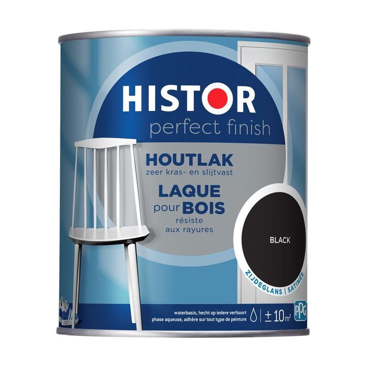 Histor Perfect Finish Houtlak- Zijdeglans - Black - 0,75 Liter | bol.com
