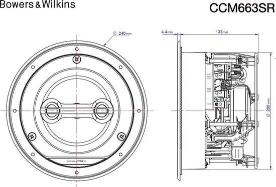 Reinig de vloer aanklager voorzien Bowers & Wilkins CCM663SR - Stereo Inbouw Speaker voor Plafond met Hifi  Kwaliteit (per... | bol.com