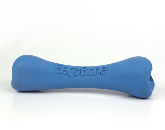 BecoBone - Kauwbot Flexibel van Rubber voor Hond - Beco Pets - Kleur: Blauw, Maat: Small