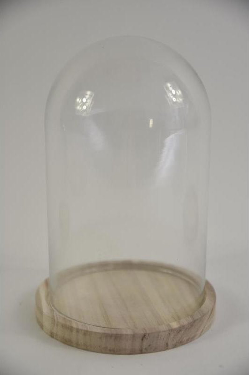 Teeninga Palmen Kerstdecoraties Stolp Met Houten Voet Ø14 Hoogte 21 Cm