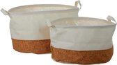 Woonaccessoires - Darcia Mand Off White Set Van 2 - H25xd38cm