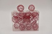 Bijstekers - Metal Wire Ball 4cm 24pc Red