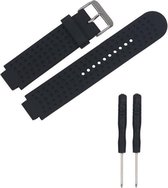 Horlogeband van Siliconen voor Garmin Forerunner 235 | 22.4 mm | Horloge Band - Horlogebandjes | Zwart