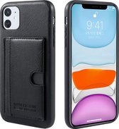 Xssive Premium Back Cover met 1 pasje - kaarthouder - Card Bag voor Apple iPhone 11 Pro (5.8) - geschikt voor 1 pasje – Zwart