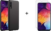 Samsung A70/A70s hoesje zwart siliconen case cover - Samsung Galaxy A70/A70S Hoesje - 1x Samsung A70/A70s Screenprotector